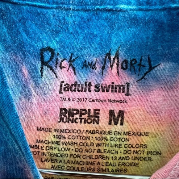 Rick & Morty Tie-Dye Fitted Tee – Size Medium - Picture 2 of 3